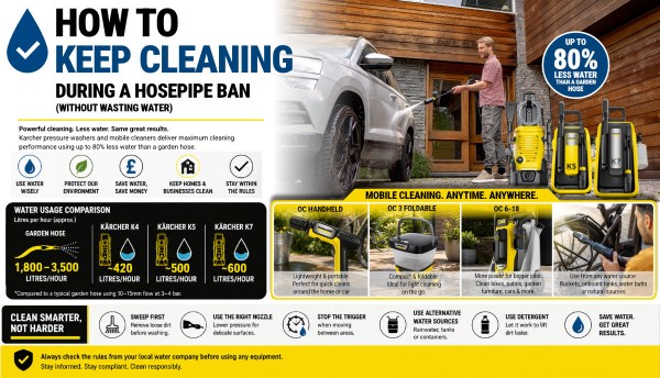 How to Clean During a Hosepipe Ban: Cars, Patios & Outdoor Spaces