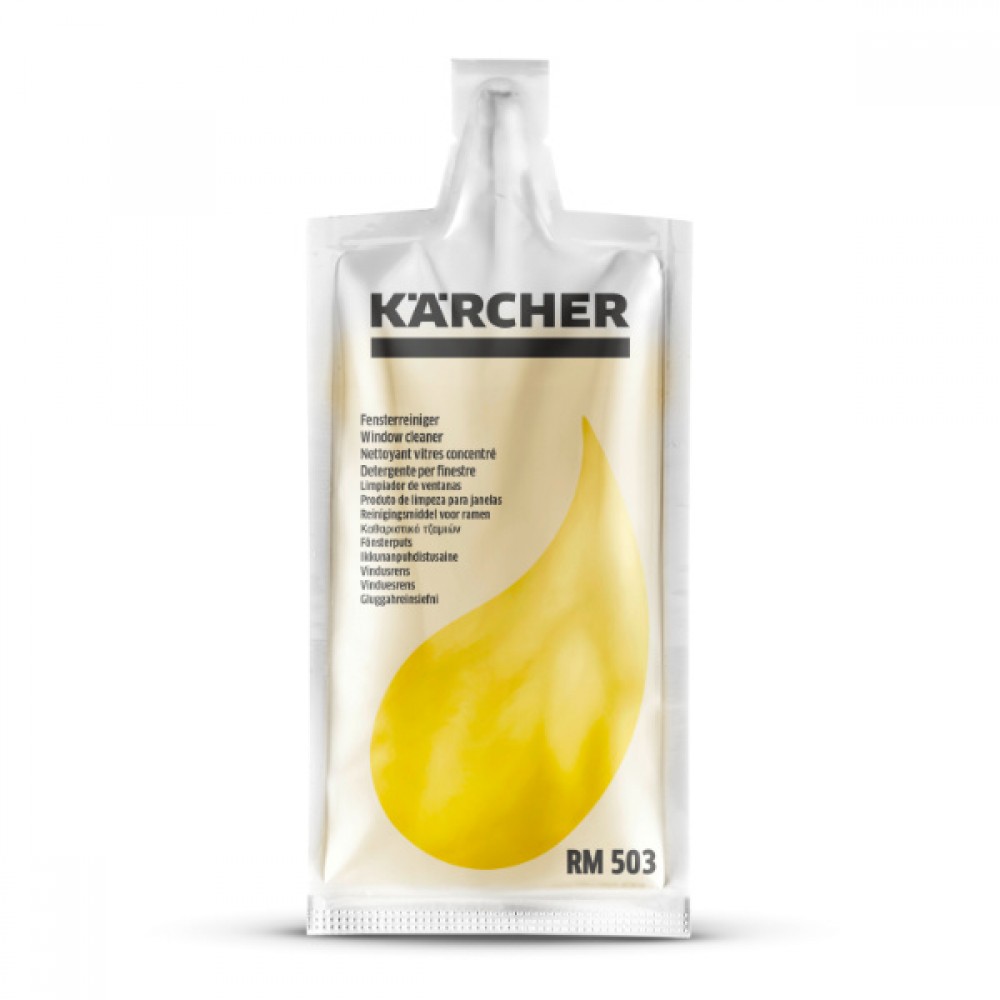 Karcher RM 503 Glass Cleaner Concentrate 20 ml Pouch - Pack 4 | 6.295-302.0 Karcher RM 503 Glass Cleaner Concentrate 20 ml Pouch - Pack 4 | 6.295-302.0