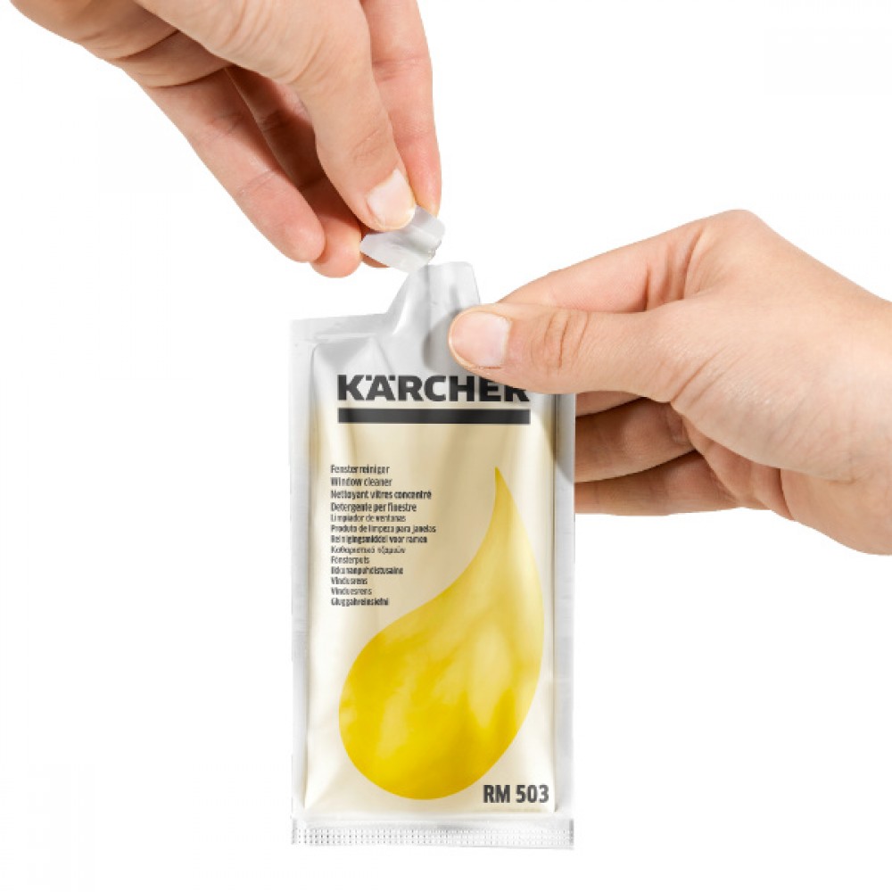 Karcher RM 503 Glass Cleaner Concentrate 20 ml Pouch - Pack 4 | 6.295-302.0 Karcher RM 503 Glass Cleaner Concentrate 20 ml Pouch - Pack 4 | 6.295-302.0
