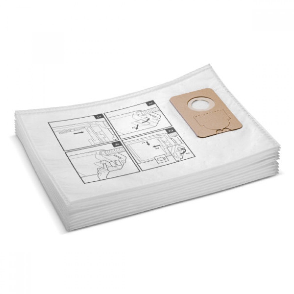 Karcher Fleece Vacuum Filter Bags - Pack 10 - CV30/2 Bp | 2.889-357.0
