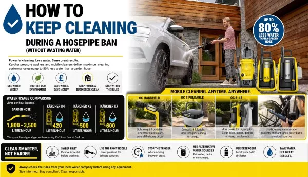 How to Clean During a Hosepipe Ban: Cars, Patios & Outdoor Spaces
